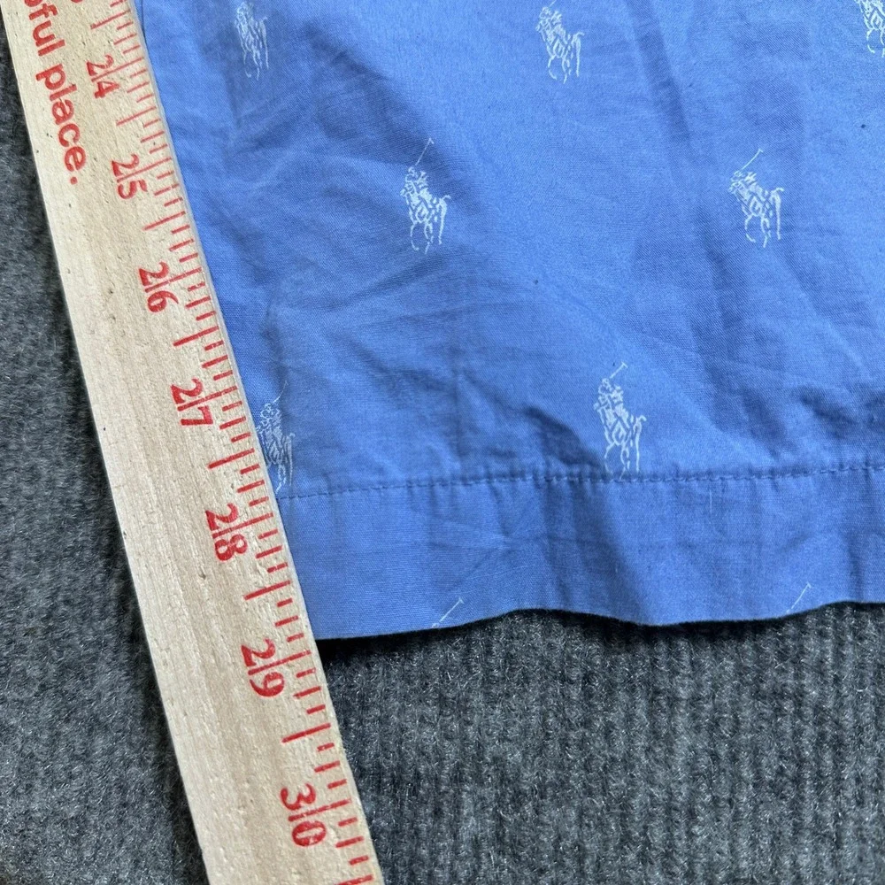 Polo Ralph Lauren Mens 3X Blue Pony Print Sleepwear Lounge Shorts Cotton